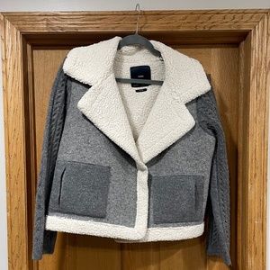Sweater Jacket, fleece lining, Zara, EUC